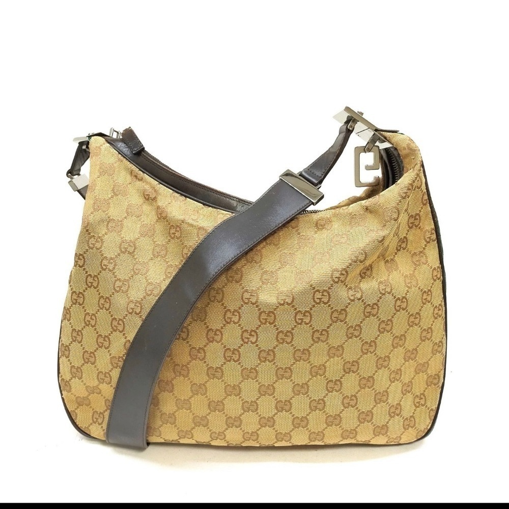 Gucci Tan Shoulder Bag. Sherry line.
